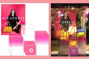 Caprese Handbags launch window design and execution