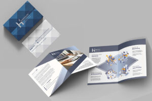 visiting card and brochure design for client