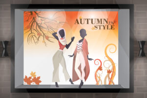 Autumn window design for Graphic design portfolio